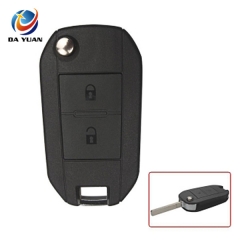 AS009024 for Peugeot Flip Key Shell 2 Button With No Grove uncut blade