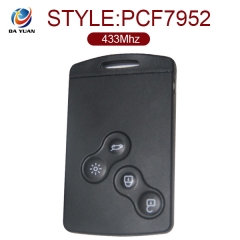 AK010022 for Renault  Megane 3 Smart Key 4 Button 433MHz PCF7952