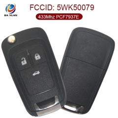 AK057005 for Vauxhall 3 Button Flip remote control key 433MHz PCF7937E  5WK50079