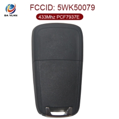 AK057005 for Vauxhall 3 Button Flip remote control key 433MHz PCF7937E  5WK50079