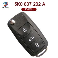 AK001037 for VW Flip Key 3 Button 434MHz ID48 5K0 837 202 A