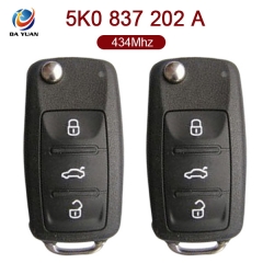 AK001037 for VW Flip Key 3 Button 434MHz ID48 5K0 837 202 A