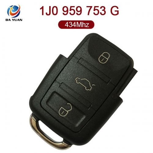 AK001074 for VW Flip Key 3 Button 434MHz 1J0 959 753 G