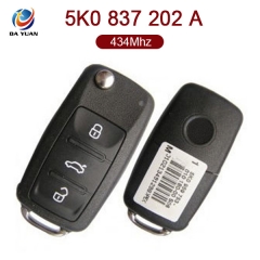 AK001037 for VW Flip Key 3 Button 434MHz ID48 5K0 837 202 A