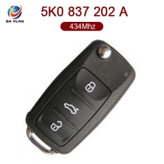 AK001037 for VW Flip Key 3 Button 434MHz ID48 5K0 837 202 A