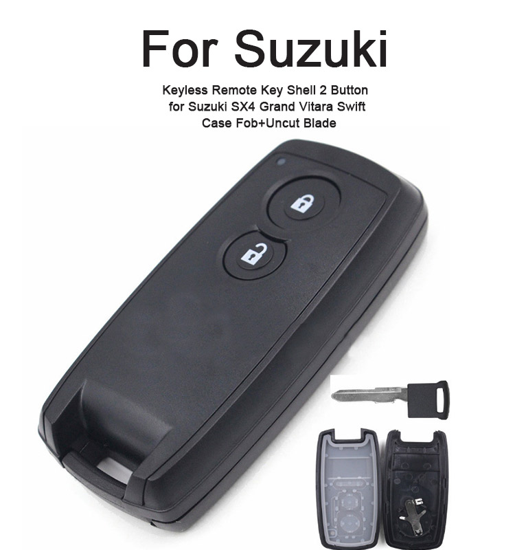 AS048008 Keyless Remote Key Shell 2 Button for Suzuki SX4