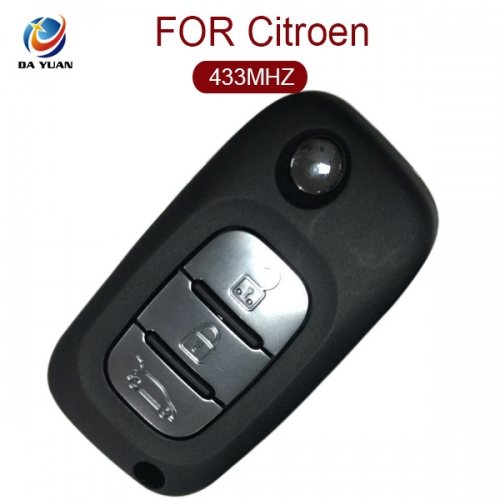 AK016023 Original for Citroen DS Flip Remote Key 3 Button 433MHz