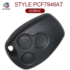 AK010010 for Renault Remote Key 3 Button 433MHZ PCF7946AT Without Logo