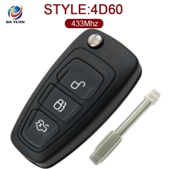 AK018033 for Ford Mondeo Remote Smart Key Round 3 Button 433MHz 4D60