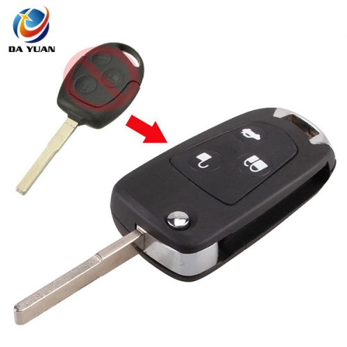 AS018024 car new 3 button modifide folding remote key flip fob shell for ford focus mondeo fiesta with logo