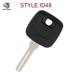 AK050004 Uncut Blade With Transponder ID48 Glass Chip Ignition Key Blank Insert for Volvo