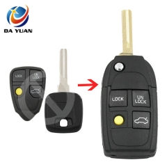 AS050016 Modified Flip Folding Remote Key CASE Shell For VOLVO XC70 XC90 S40 S60 S70 S80 S90 V40 V70 V90 C70 Case FOB 3+1 Button