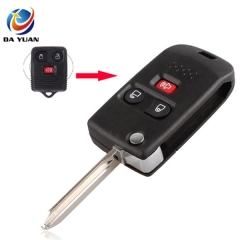 AS026013 Combo Key Shell for Refit Ford Mercury Mazda Remote Key 3 Button Case Fob Entry