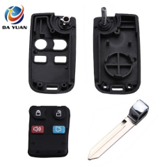 AS026018 NEW Modified folding flip 4 buttons remote key fob case shell FOR Mazda