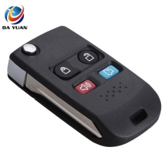 AS026018 NEW Modified folding flip 4 buttons remote key fob case shell FOR Mazda