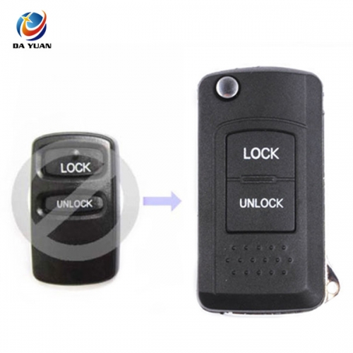 AS011021 2 Button Refit Folding Flip Remote Key Case Fob for MITSUBISHI Uncut Left Blade