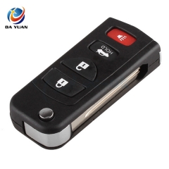 AS027032 3+1 button Remote Key Shell Case Folding Flip Fob For INFINITI for Nissan 4 Button