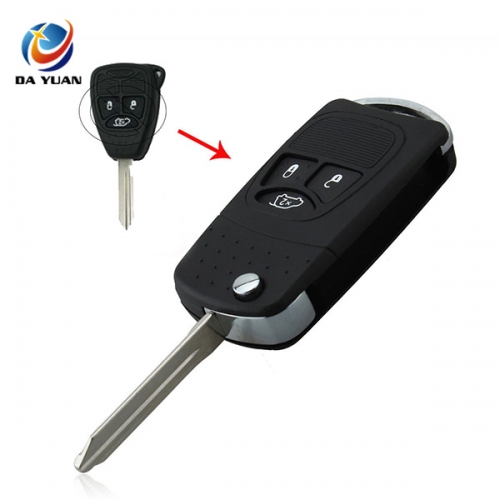 AS015040 Car Remote Key Shell Refit Case Folding Replace for Chrysler Dodge Fob Flip