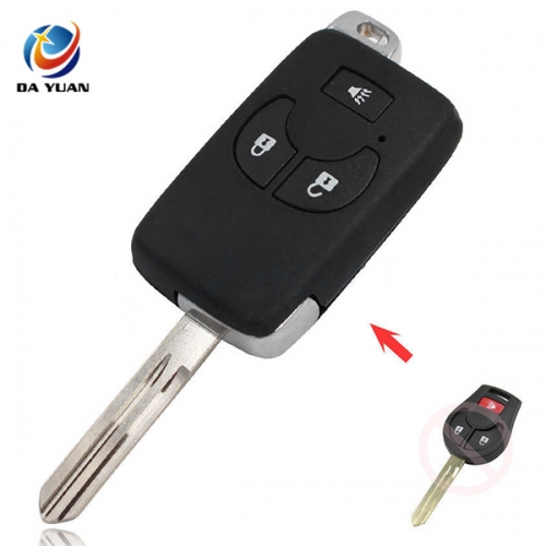 AS027031 Modified Flip Folding Key Shell case for NISSAN Tiida Cube Juke Rogue 2+1 BUTTON