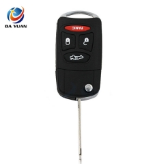 AS015041 Flip Folding Key Shell for CHRYSLER DODGE Durango Jeep Remote Key Case Fob 4 Button