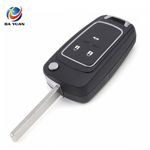 AS014022 Folding Shell Remote Key Case Fob 3 Button for Chevrolet Cruze 2011-2013 Uncut