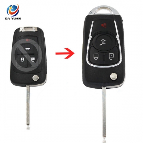 AS013018 Remote key shell Fob For Buick 4 buttons HU100 uncut
