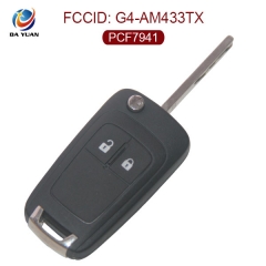 AK057003 for Vauxhall 2 Button Flip remote control key 433MHz PCF7941 G4-AM433TX