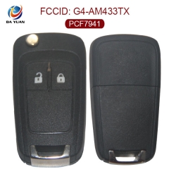 AK057003 for Vauxhall 2 Button Flip remote control key 433MHz PCF7941 G4-AM433TX