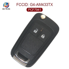 AK057003 for Vauxhall 2 Button Flip remote control key 433MHz PCF7941 G4-AM433TX