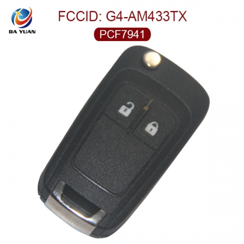 AK057003 for Vauxhall 2 Button Flip remote control key 433MHz PCF7941 G4-AM433TX