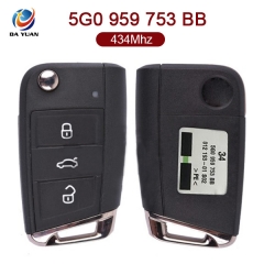 AK001076 for VW 3 Button Flip Key 434MHz 5G0 959 753 BB