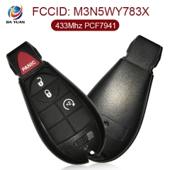 AK024006 for DODGE Smart Remote Key 3+1 Button 433MHz PCF7941 M3N5WY783X