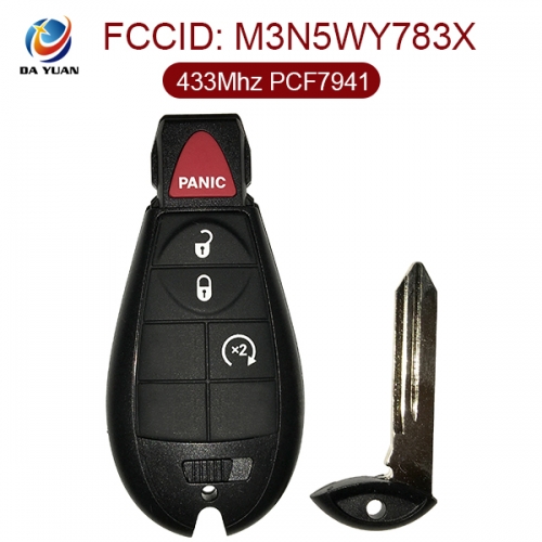 AK023006 for Jeep Smart Remote Key 3+1 Button 433MHz PCF7941 M3N5WY783X