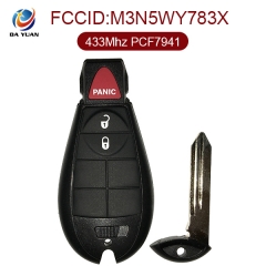 AK024016 for DODGE Smart Remote Key 2+1 Button 433MHz PCF7941 M3N5WY783X