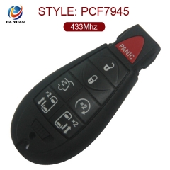 AK023020 for Jeep Smart Remote Key 6+1 Button 433MHz ID46 PCF7945 Keyless go