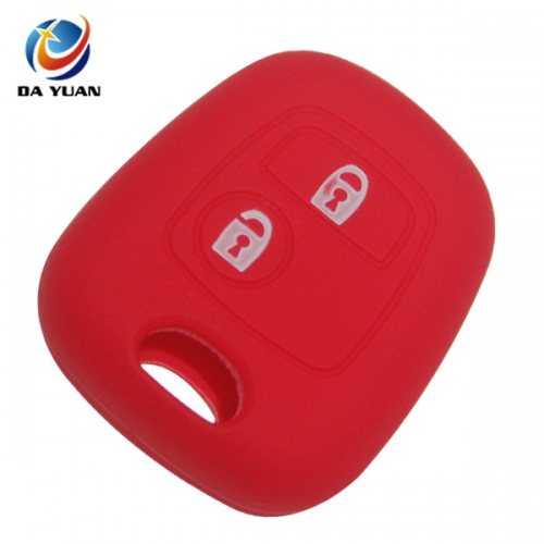 AS060005 For Peugeot silicone case 2 buttons red key bag