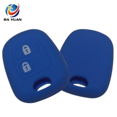 AS060001 For Peugeot silicone case 2 buttons car key bag in blue