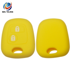 AS060002 For Peugeot silicone case 2 buttons car key bag yellow