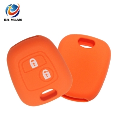 AS060003 FOR Peugeot silicone case 2 buttons orange car key bag