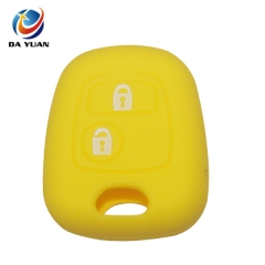 AS060002 For Peugeot silicone case 2 buttons car key bag yellow