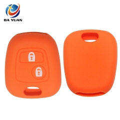 AS060003 FOR Peugeot silicone case 2 buttons orange car key bag