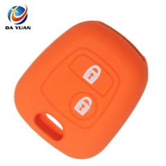 AS060003 FOR Peugeot silicone case 2 buttons orange car key bag