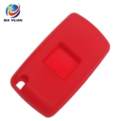 AS060011 For Peugeot silicone case 3 buttons red car key bag