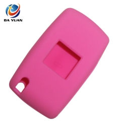 AS060010 For Peugeot silicone case 2 buttons pink car key bag