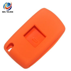 AS060008 For Peugeot  silicone case 2 buttons flip car key bag in orange