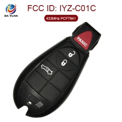 AK024021 for DODGE Smart Remote Key 3+1 Button 433MHz PCF7941 FCC ID IYZ-C01C