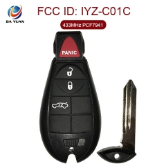 AK024021 for DODGE Smart Remote Key 3+1 Button 433MHz PCF7941 FCC ID IYZ-C01C