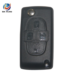 AS016024 Citroen 407 4 button flip key shell no battery place (CE0523)