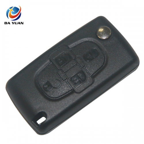 AS016023 for Citroen 307 4 buttons flip key blank without battery place(CE0523)