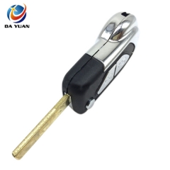 AS009054 For Peugeot  2 button modified flip remote key shell with battery place with groove blade